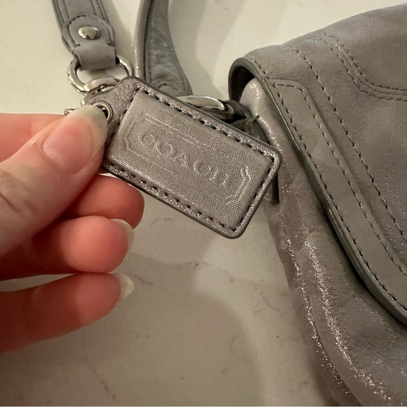 Coach Signature Metallic Layla Leather Crossbody Bag - Picture 8 of 14